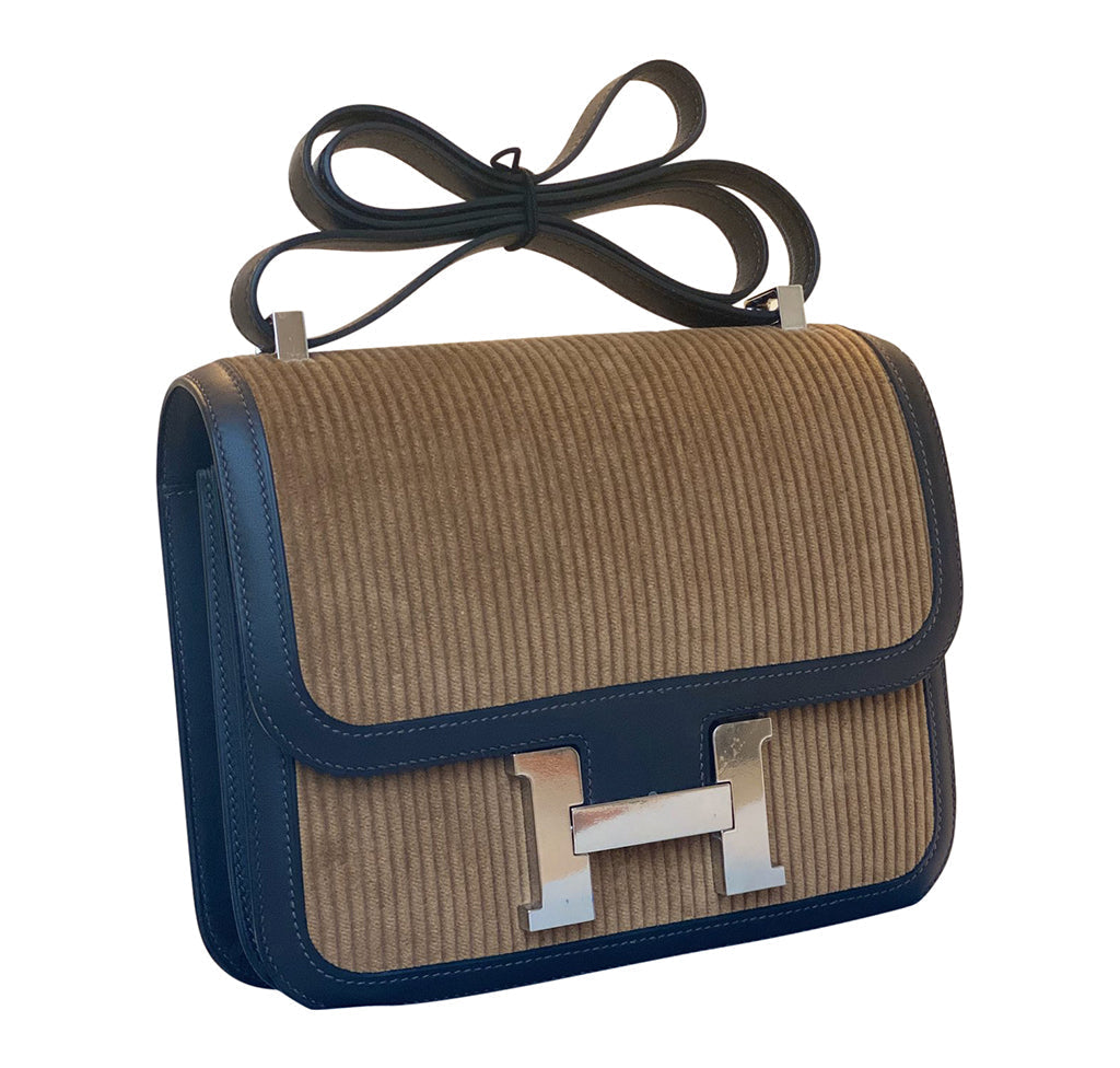 Hermès Constance 24 Velours Cotele Swift Limited Edition Bag Crowned Bag