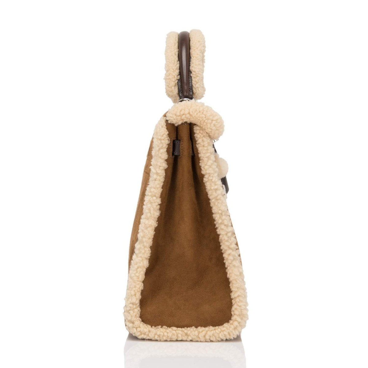 Hermes Teddy Shearling Kelly 35cm Palladium Hardware Hermes