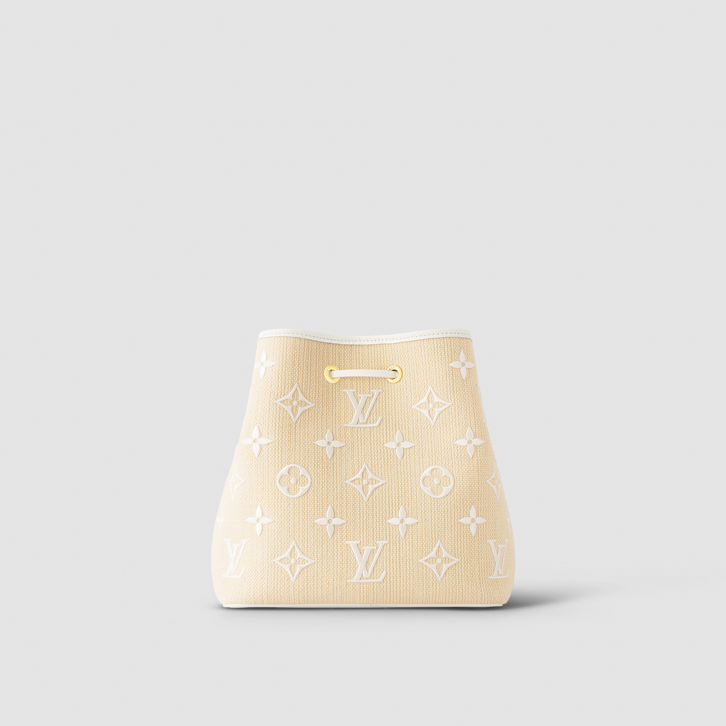 Louis Vuitton NeoNoe MM White Monogram Cotton Bucket Bag M22852