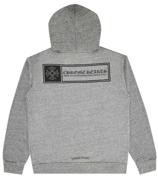 Chrome Hearts Framed Plus Cross Hoodie in Grey