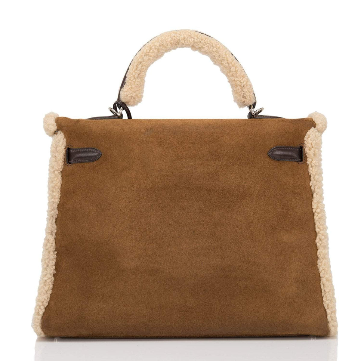 Hermes Teddy Shearling Kelly 35cm Palladium Hardware Hermes