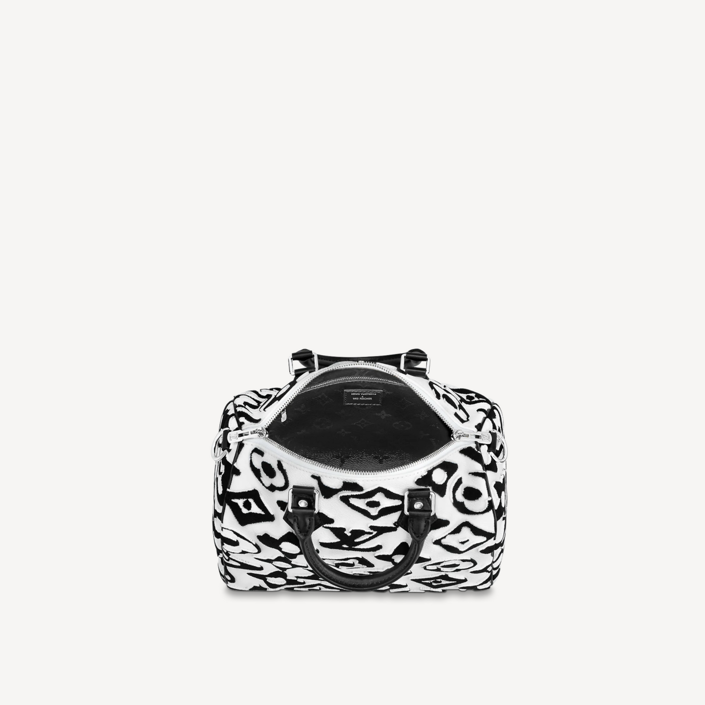 Louis Vuitton LV x UF Speedy Bandouliere 25 Tufted Monogram Canvas M45563 Black White