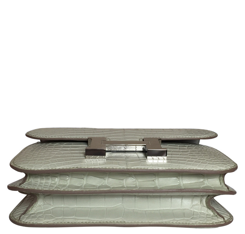 Hermes Constance 18 Bag Beton Alligator PHW Crowned Bag
