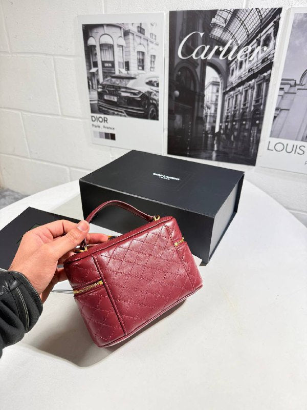 Saint Laurent Gaby Vanity Leather Women's Shoulder Bag Red Reps Sale UK Best Quality AAA Replica