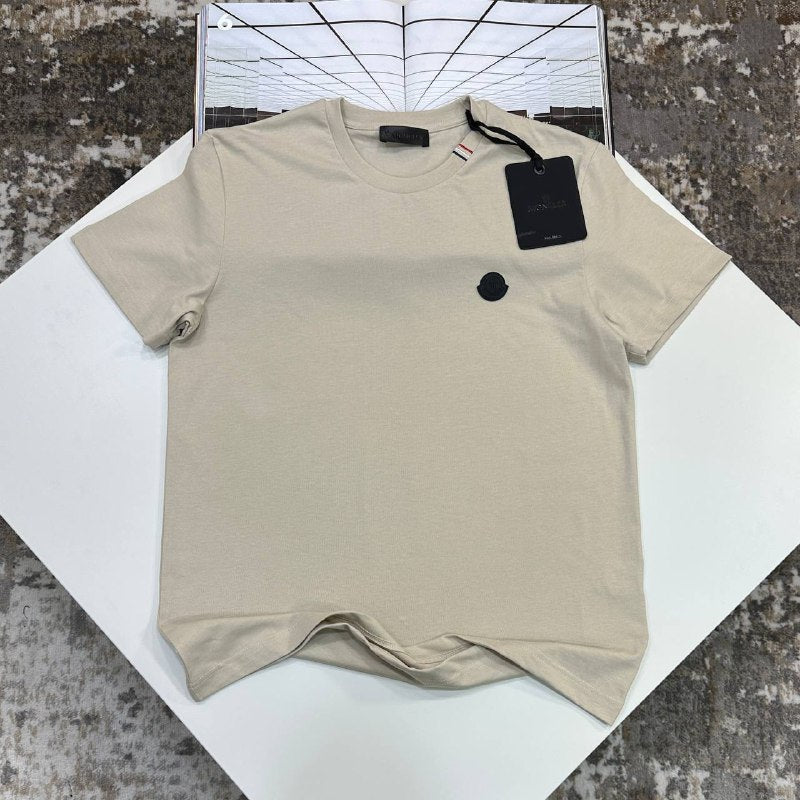 Moncler Logo Patch Cotton T-Shirt Men's Women's in Different Colors Reps Sale UK Best Quality Replica