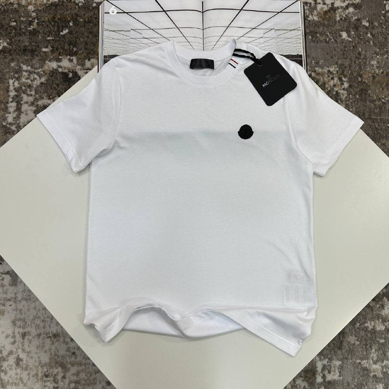 Moncler Logo Patch Cotton T-Shirt Men's Women's in Different Colors Reps Sale UK Best Quality Replica