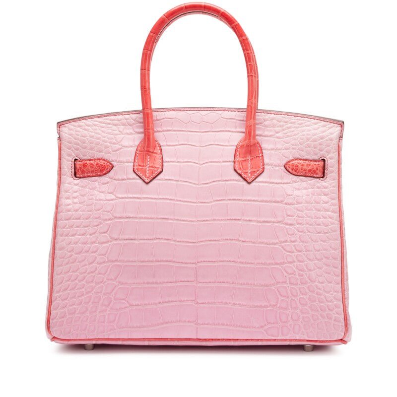 5P Bubblegum Pink and Bougainvillea Matte Alligator HSS Birkin 30 Palladium Hardware, 2011 - Crowned Bag