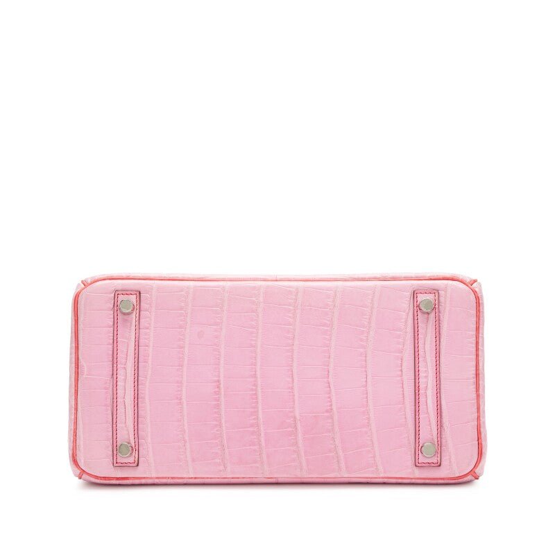 5P Bubblegum Pink and Bougainvillea Matte Alligator HSS Birkin 30 Palladium Hardware, 2011 - Crowned Bag