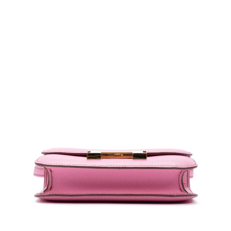 5P Bubblegum Pink Epsom Micro Constance 14 Gold Hardware, 2010 - Crowned Bag