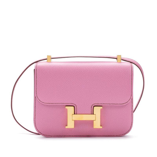 5P Bubblegum Pink Epsom Micro Constance 14 Gold Hardware, 2010 - Crowned Bag