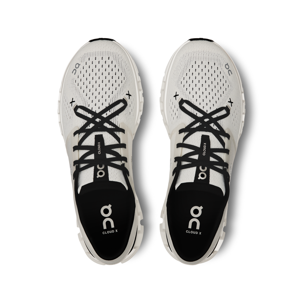On Running Men's Cloud X 4 Shoes - Ivory / Black On Running
