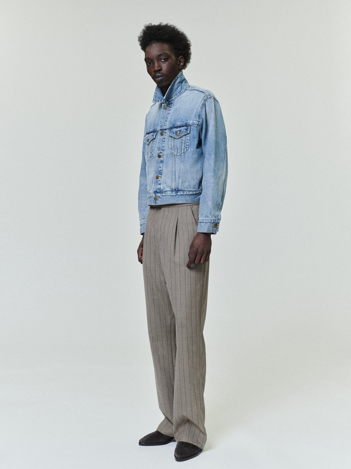 Fear of God Essentials Denim Trucker Jacket Light Indigo BagAg