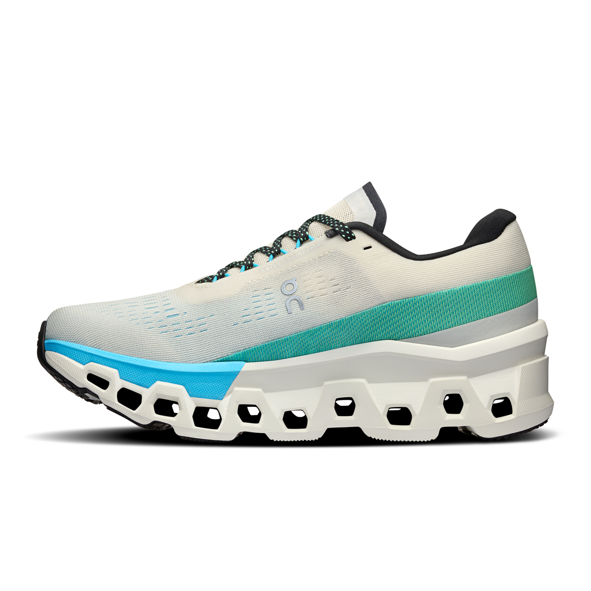 On Running Women's Cloudmonster 2 Shoes - Cream / Horizon On Running