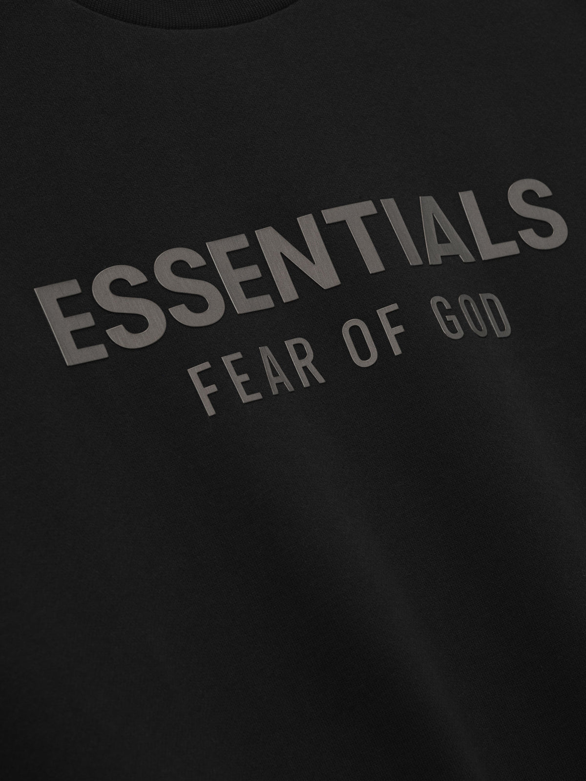 Fear of God Essentials Classic Fleece Crewneck Sweatshirt Black BagAg