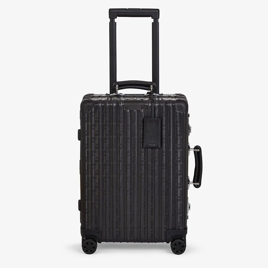 Fendi Aluminum Trolley Case With Leather Details Fendi