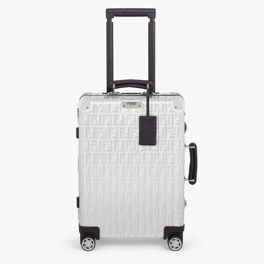 Fendi Aluminum Trolley Case With Leather Details Fendi