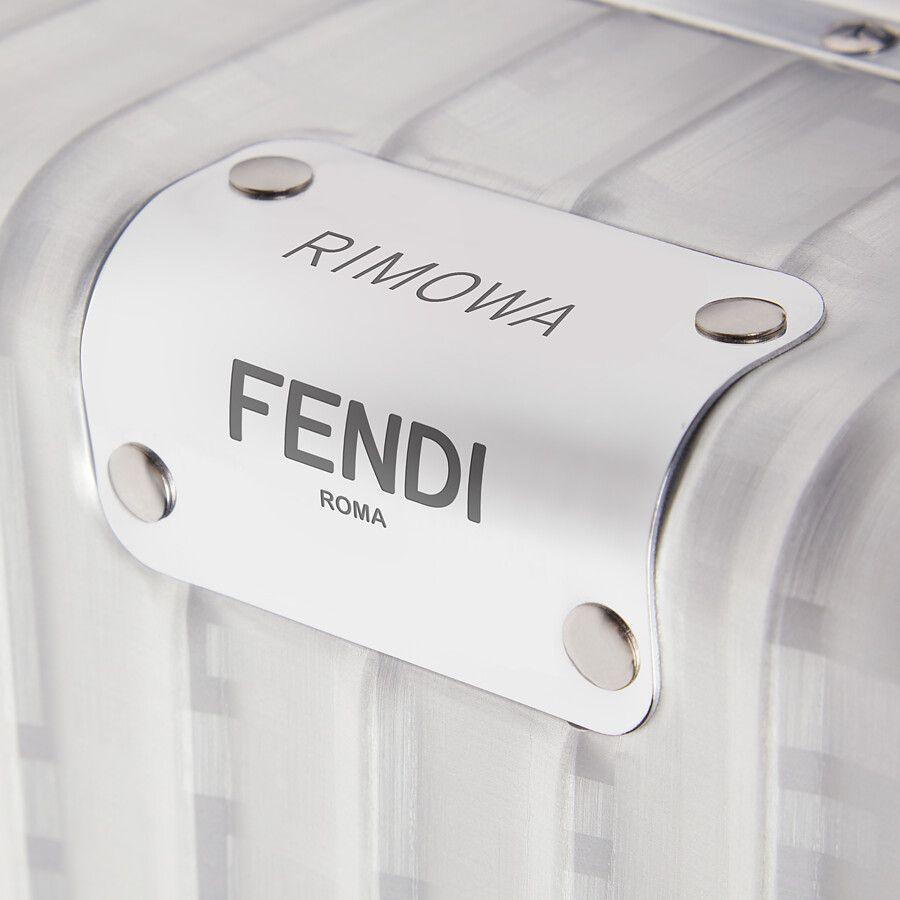 Fendi Aluminum Trolley Case With Leather Details Fendi