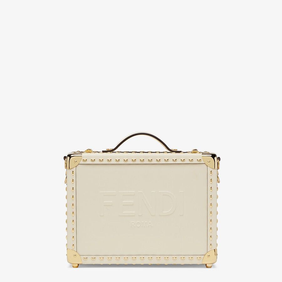 Fendi Small White Leather Suitcase Fendi