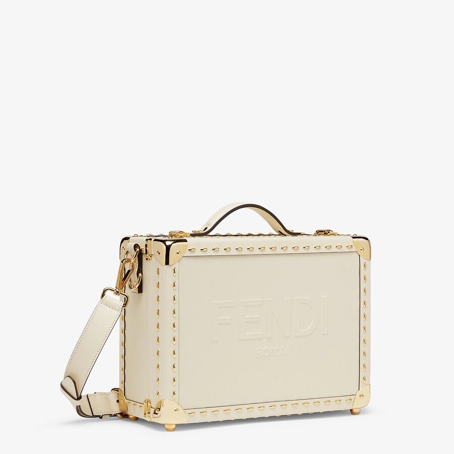 Fendi Small White Leather Suitcase Fendi