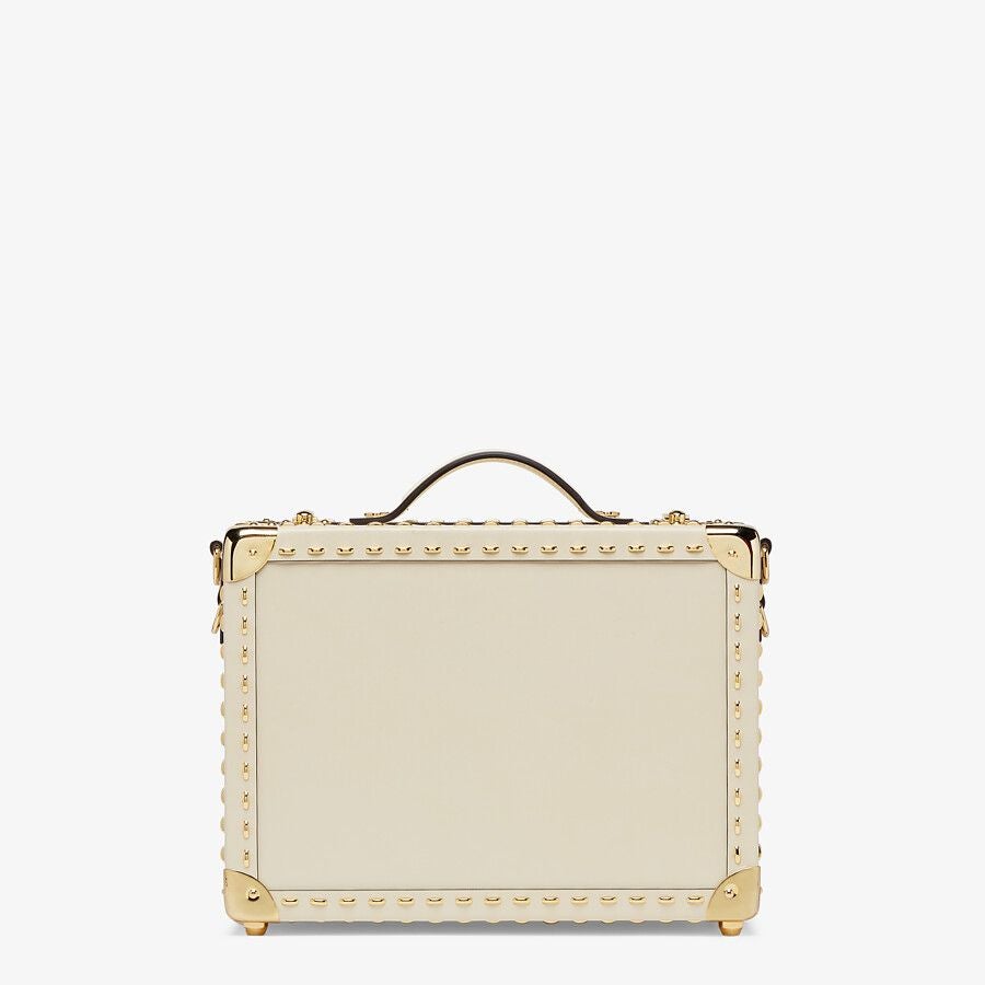 Fendi Small White Leather Suitcase Fendi
