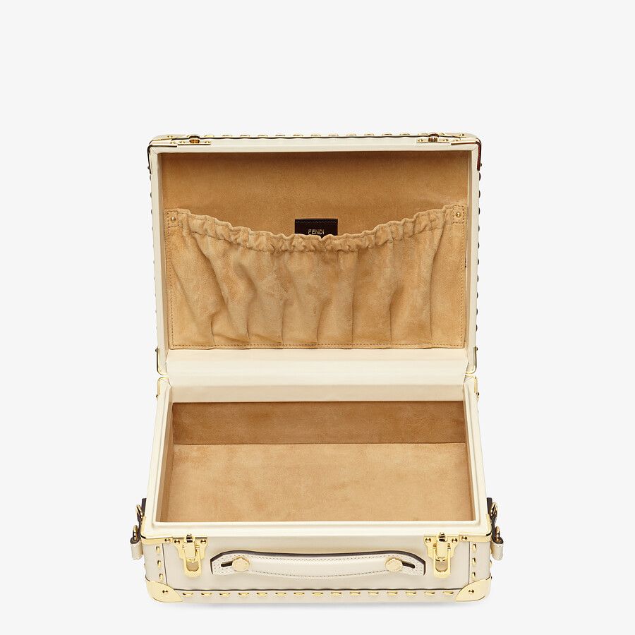 Fendi Small White Leather Suitcase Fendi