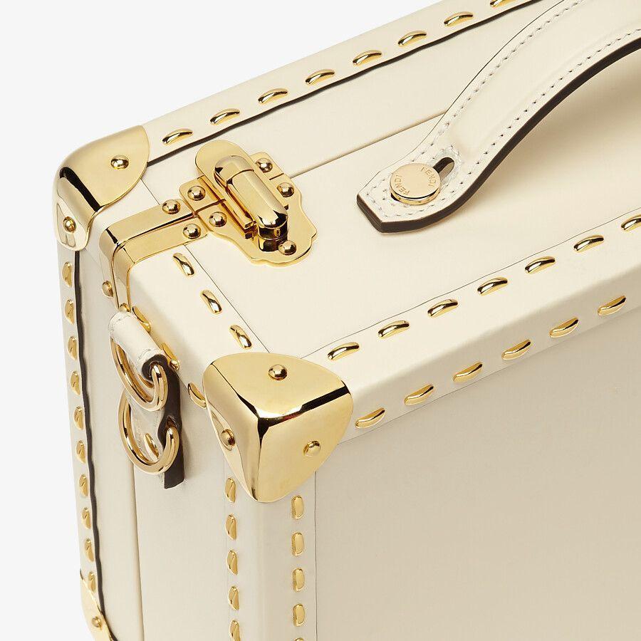 Fendi Small White Leather Suitcase Fendi