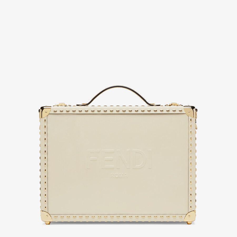 Fendi Medium White Leather Suitcase Fendi