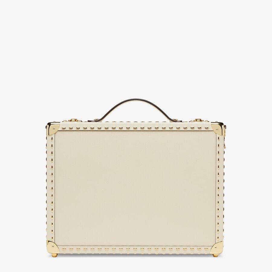 Fendi Medium White Leather Suitcase Fendi