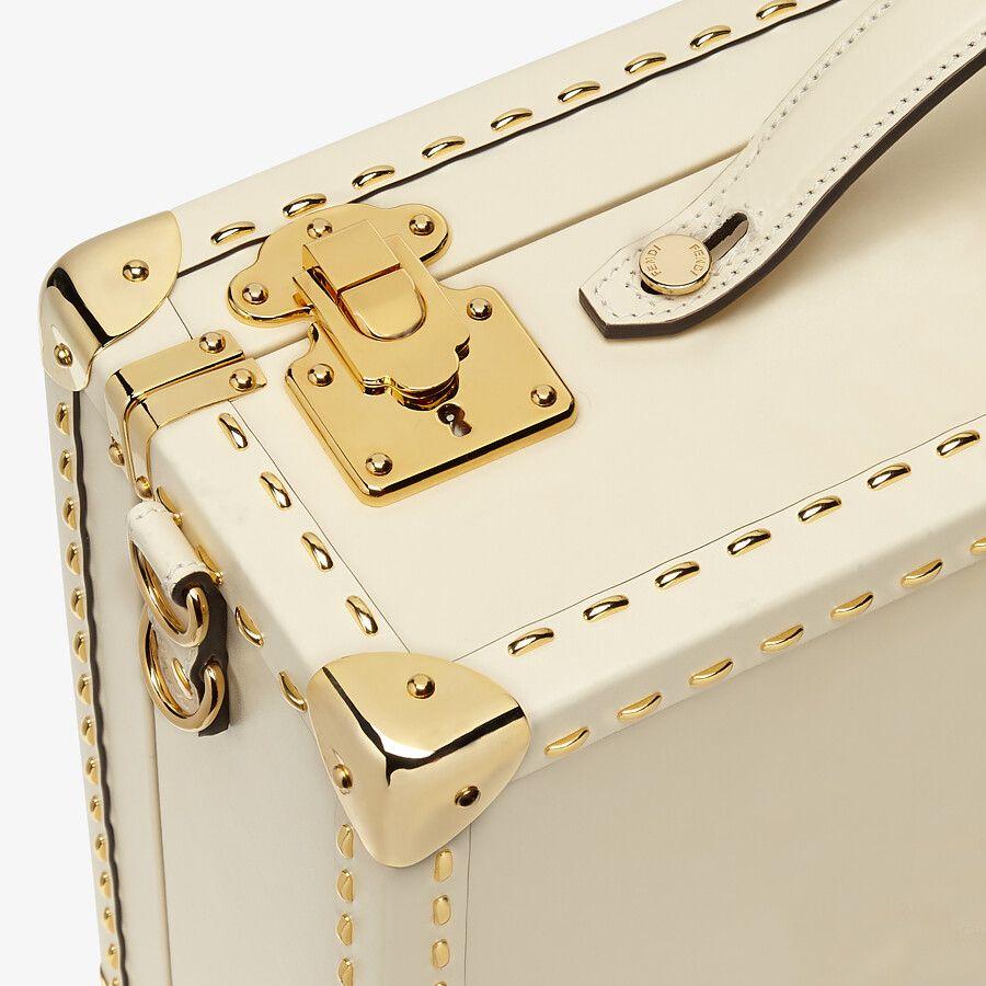 Fendi Medium White Leather Suitcase Fendi