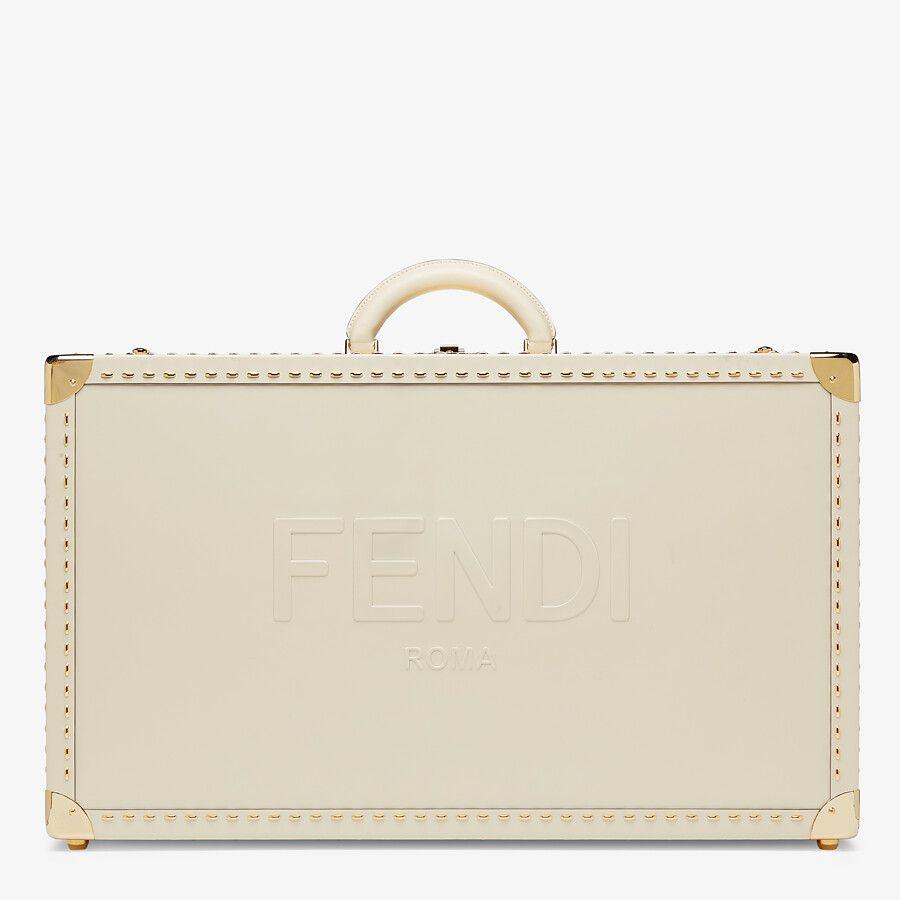 Fendi Large White Leather Suitcase Fendi