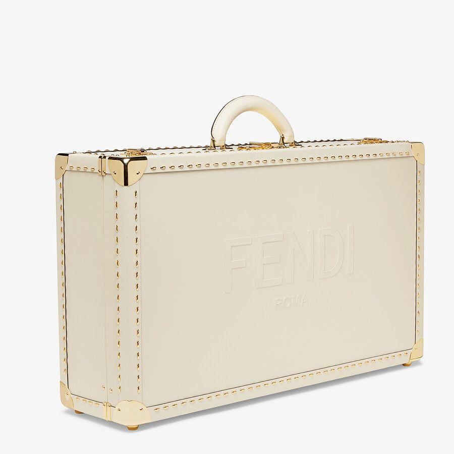 Fendi Large White Leather Suitcase Fendi