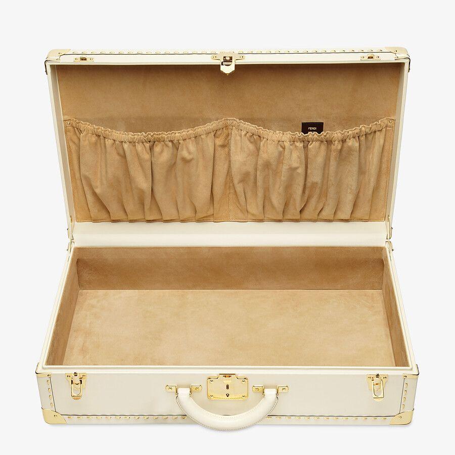 Fendi Large White Leather Suitcase Fendi