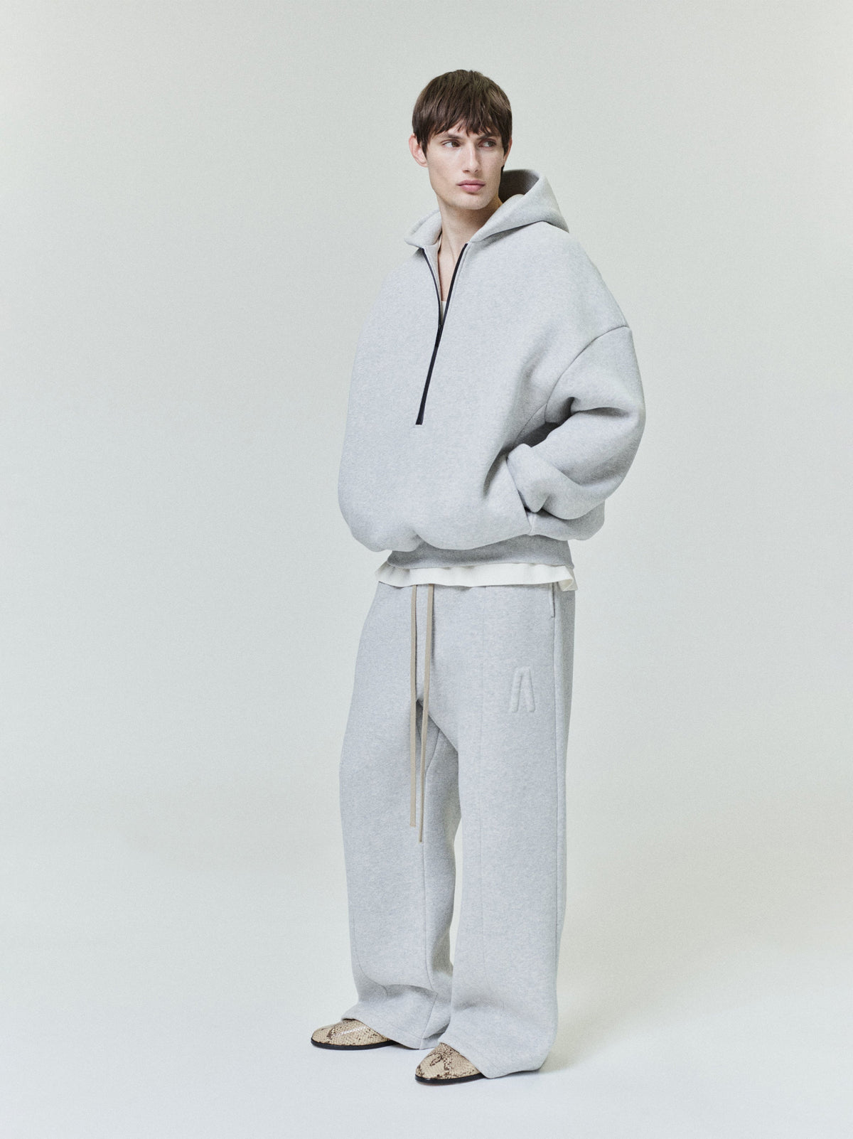 Fear of God, Athletics, Half Zip Hoodie, Fleece Hoodie, Men's Hoodies, Streetwear, Casual Wear, Cotton Hoodie BagAg