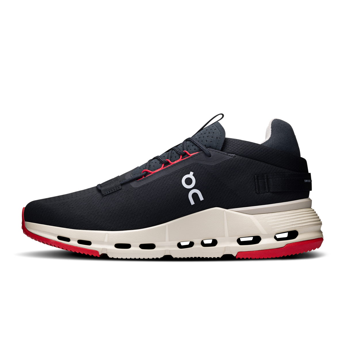 On Running Men's Cloudnova 2 Shoes - Black / Red On Running