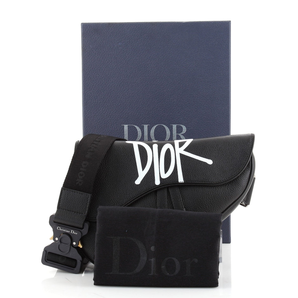Shawn Stussy Saddle Crossbody Bag Printed Leather Dior