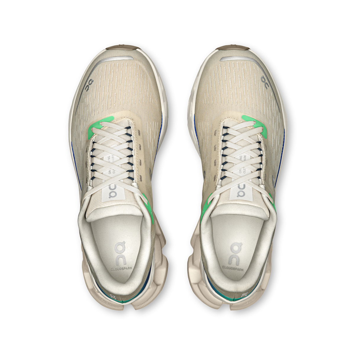 On Running Women's Cloudspark Shoes - Cream / Honeydew On Running