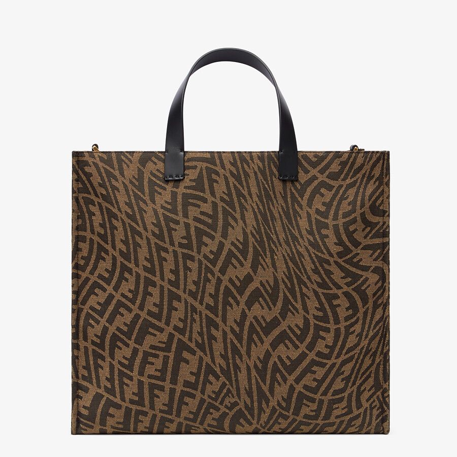 Fendi Brown Jacquard Ff Vertigo Bag Fendi