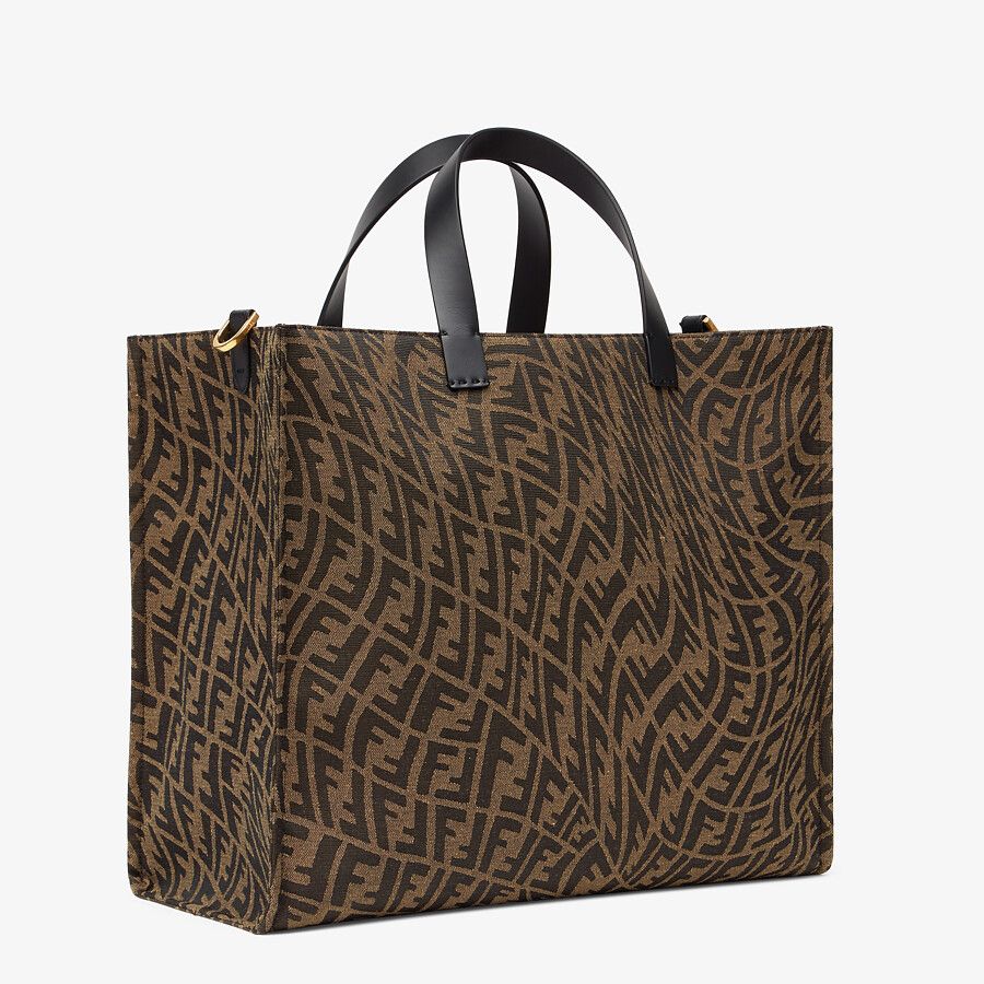 Fendi Brown Jacquard Ff Vertigo Bag Fendi