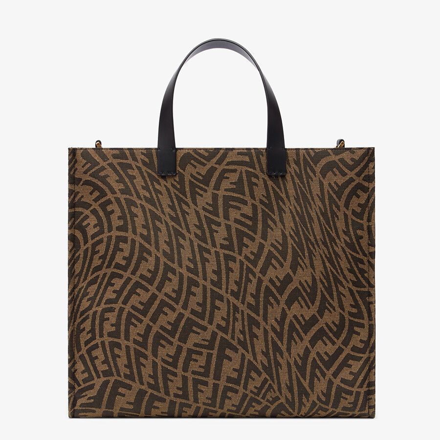Fendi Brown Jacquard Ff Vertigo Bag Fendi