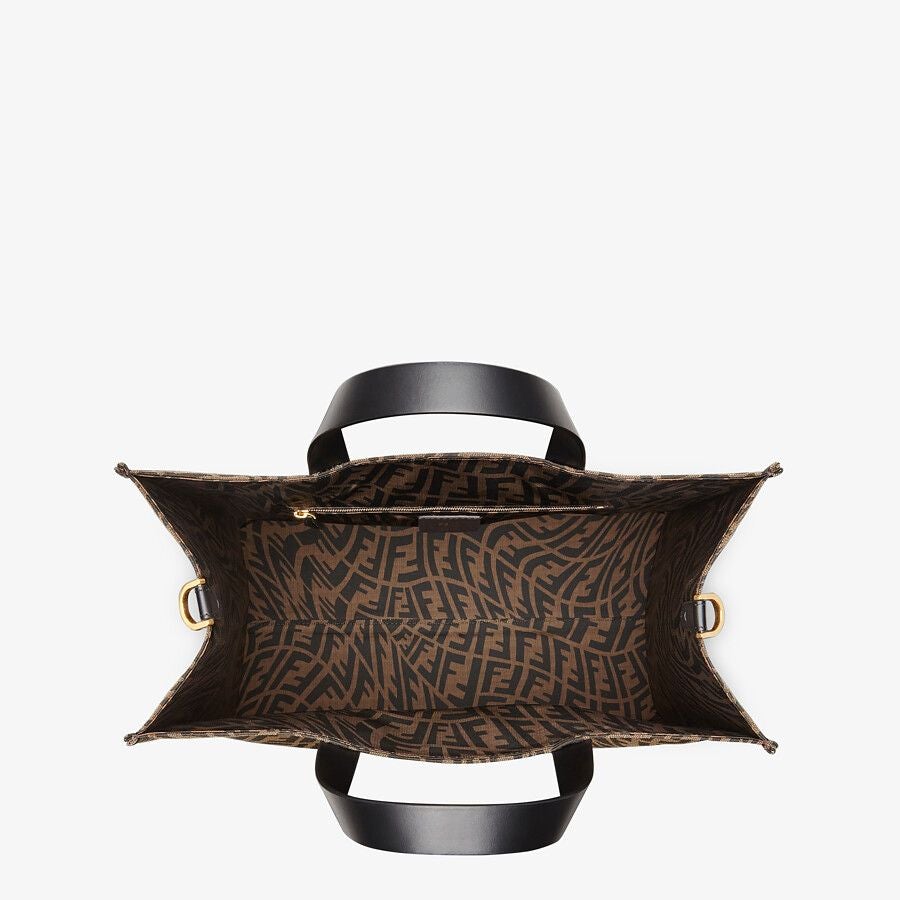 Fendi Brown Jacquard Ff Vertigo Bag Fendi