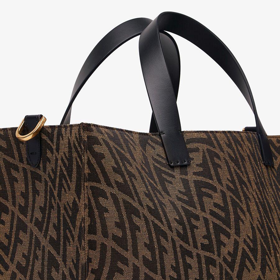 Fendi Brown Jacquard Ff Vertigo Bag Fendi