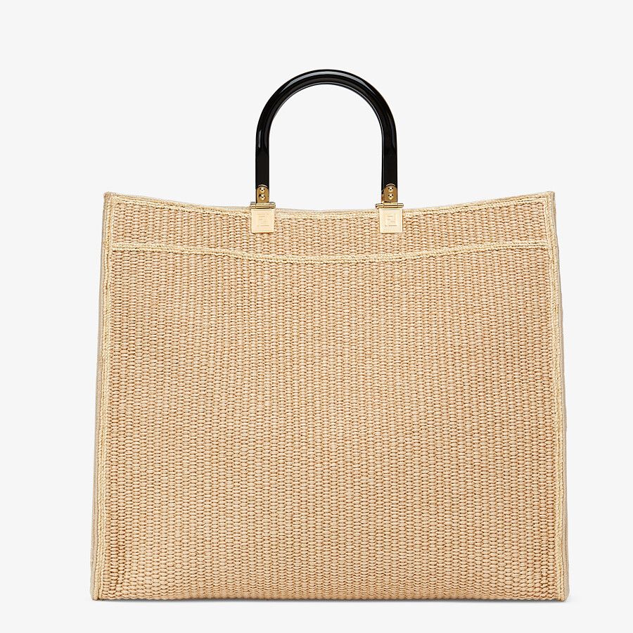 Fendi Large Woven Straw Shopper Fendi