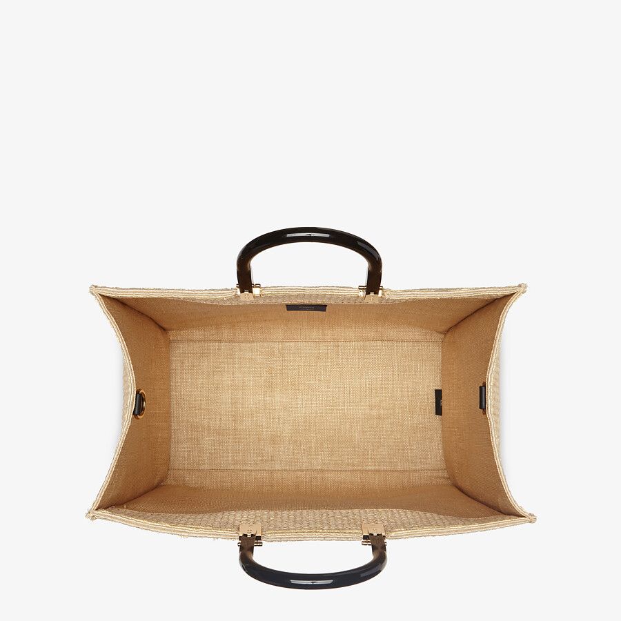 Fendi Large Woven Straw Shopper Fendi