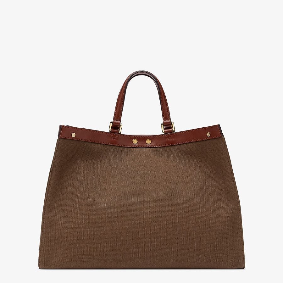 Fendi Embroidered Green Canvas Bag Fendi