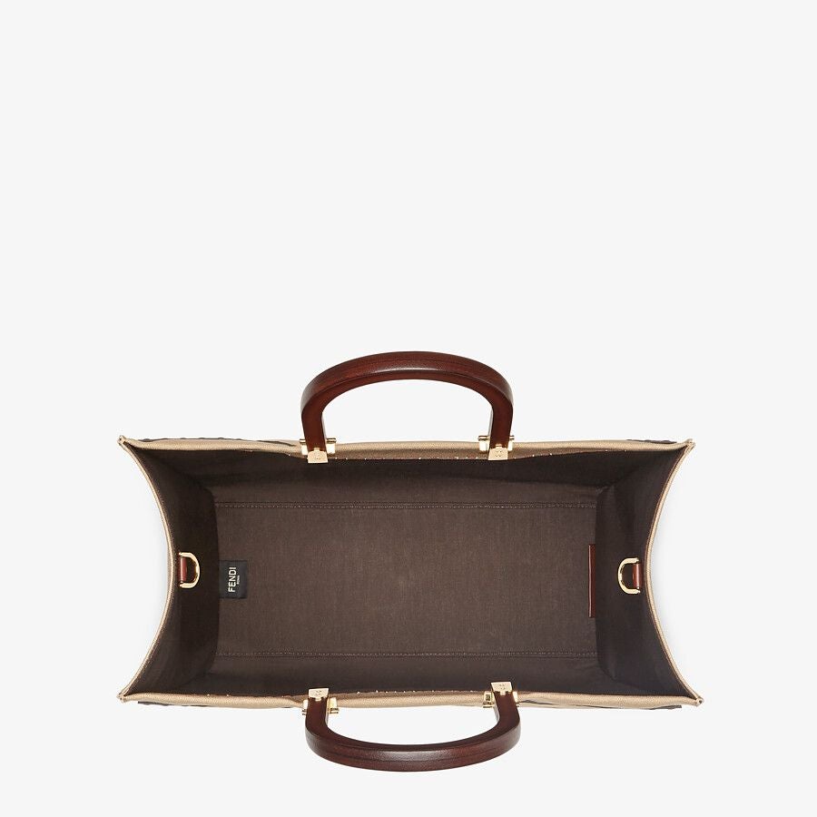 Fendi Sunshine Medium Beige Canvas Bag Fendi