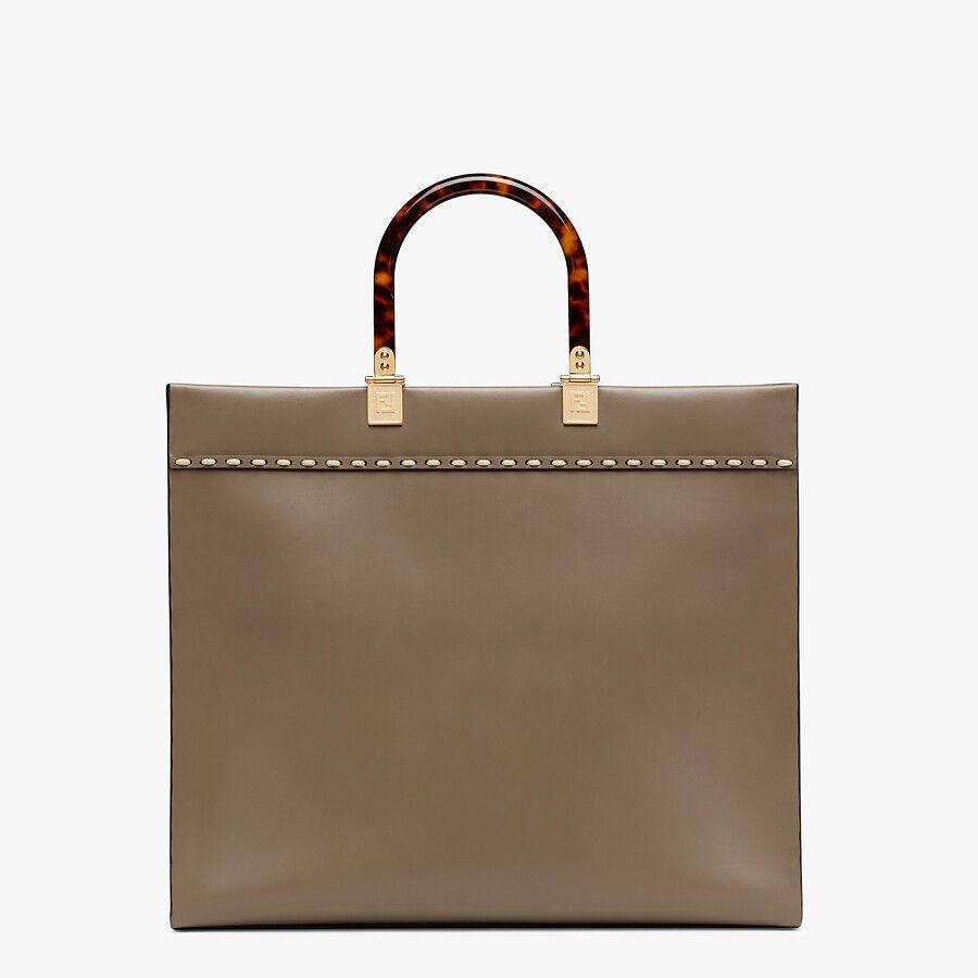 Fendi Sunshine Leather and Elaphe Shopper Fendi