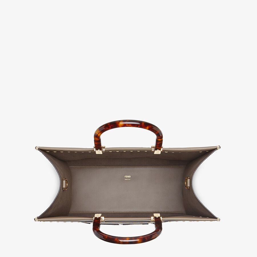 Fendi Sunshine Leather and Elaphe Shopper Fendi