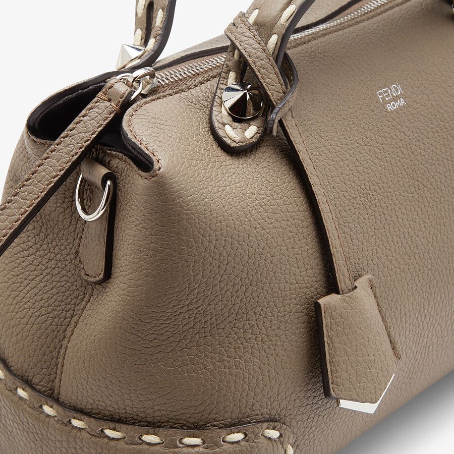 Fendi Full Grain Leather Boston Bag Fendi