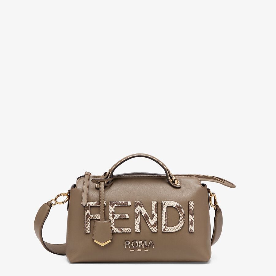 Fendi Leather and Elaphe Boston Bag Fendi