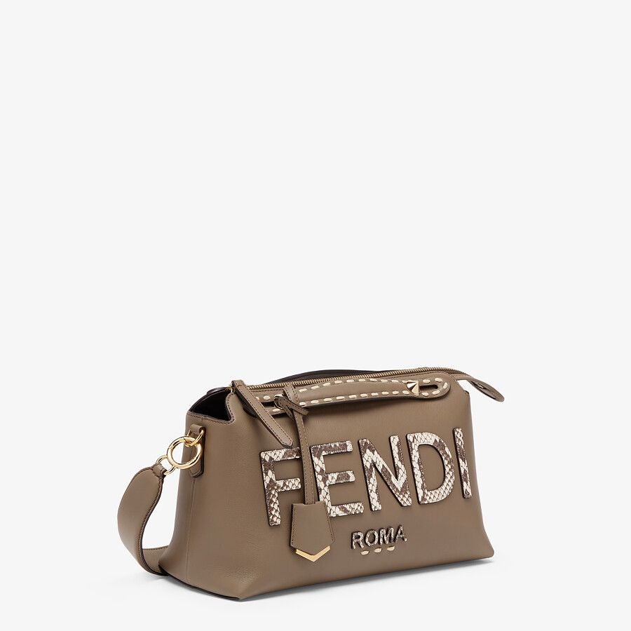 Fendi Leather and Elaphe Boston Bag Fendi